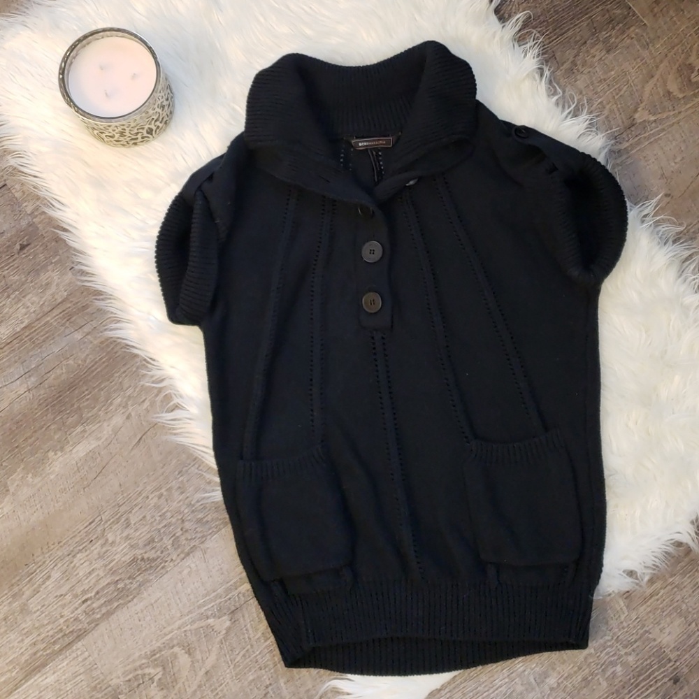 BCBG Maxazria cable knit sweater, short sleeve